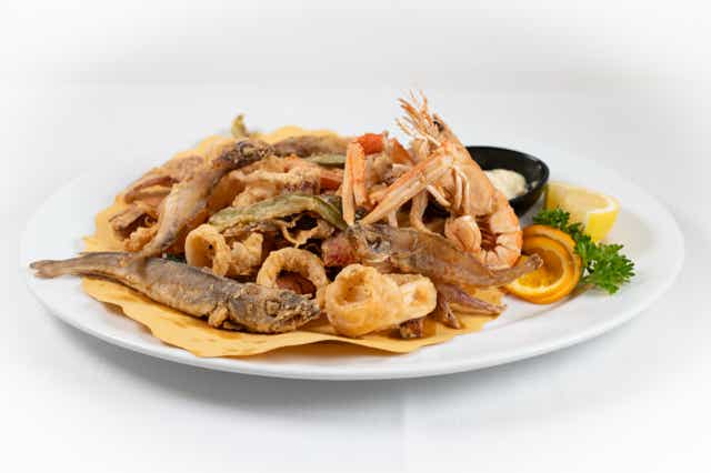 Mixed Fried Fish and Seafood