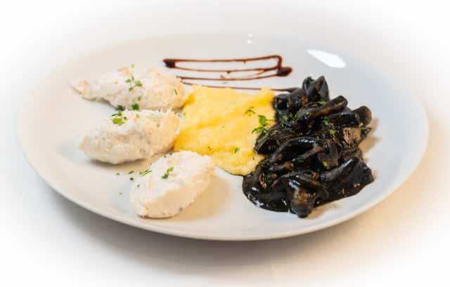 Duo of Creamed Cod and Venetian-Style Stewed Cuttlefish